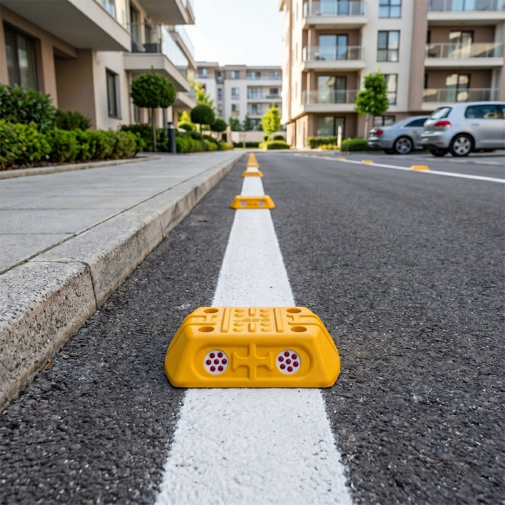 Cam Reflektörlü Plastik Mini Yol Butonu