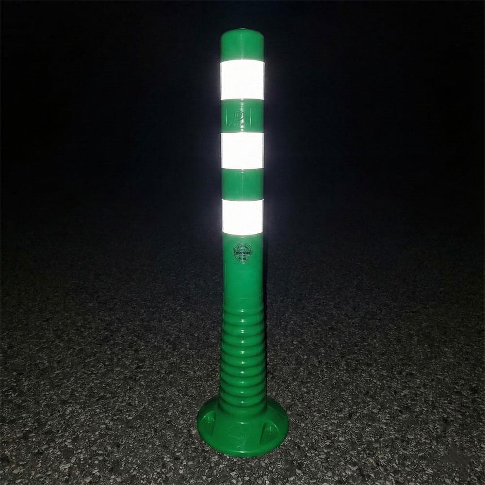Delineator 75 x 8 cm Green TPU, Flexible Bollard