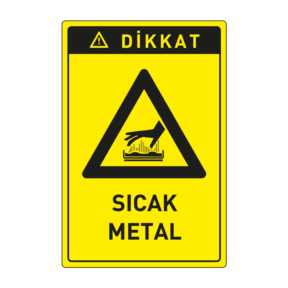 Dikkat Sıcak Metal  LevhasıDikkat ve Tehlike Levhaları