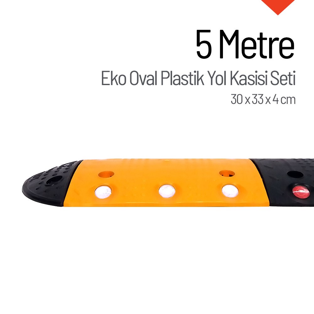 EKO Oval Hız Kesici, Plastik Yol Kasisi Set - 5 Metre 