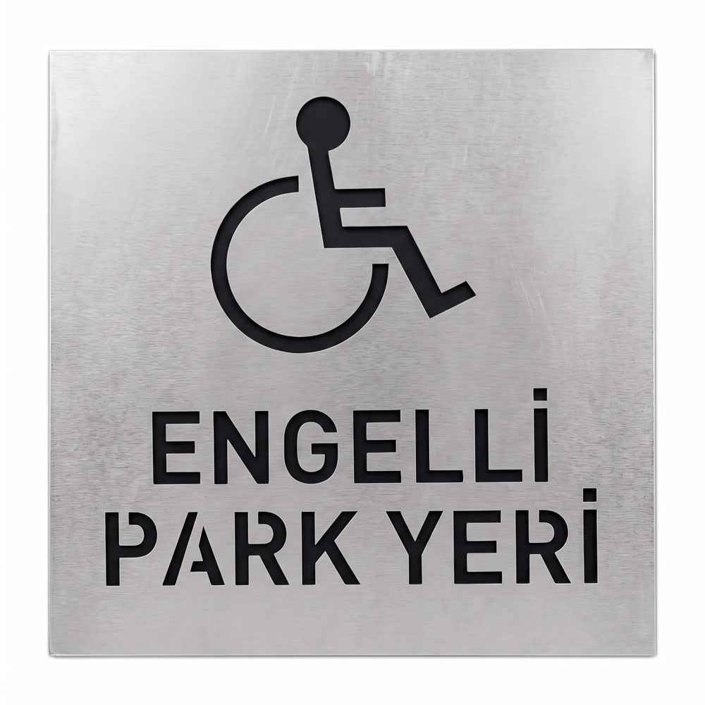 Engelli Park Yeri Boyama Şablonu - Galvaniz Sac Levha 100x100cm