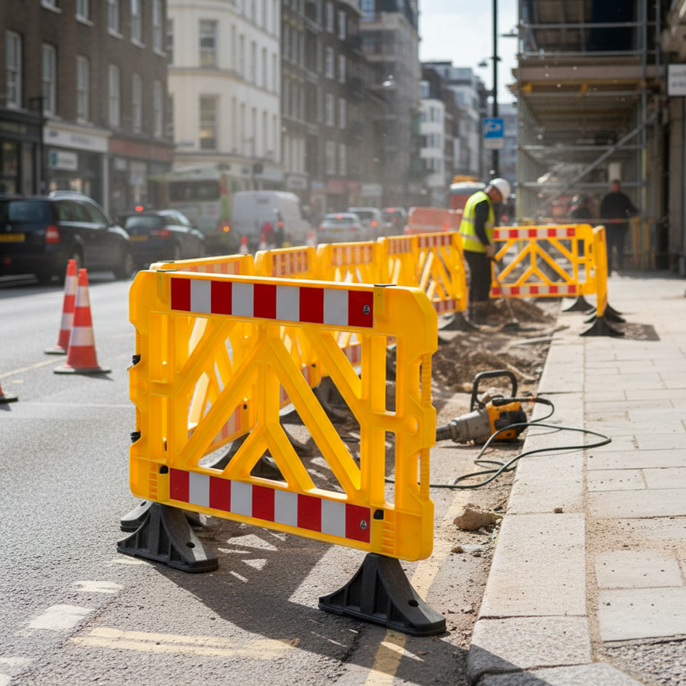 Safety Barricade Yellow 150 x 100cm