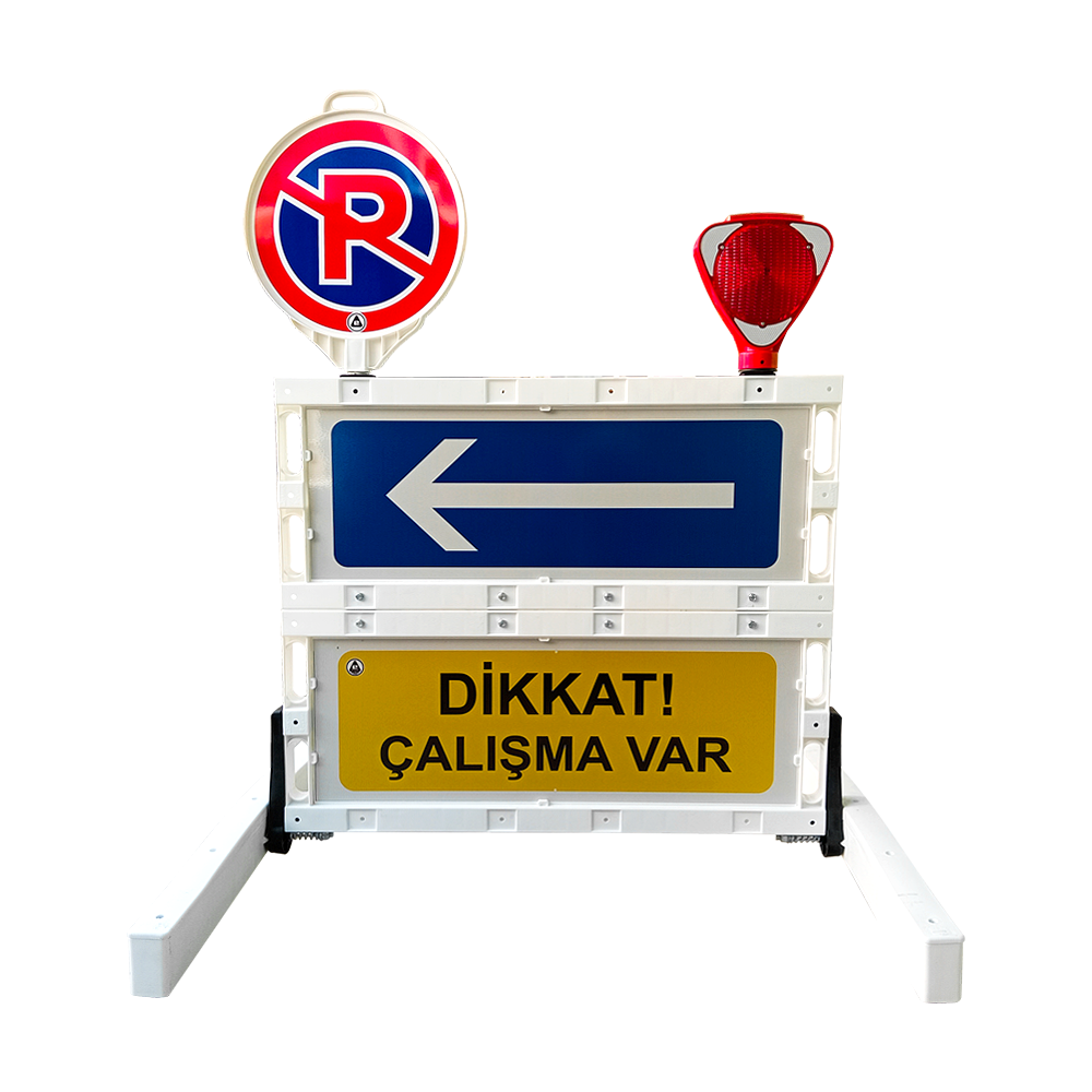 Katlanır Uyarı Levhalı Bariyer 100x91cm