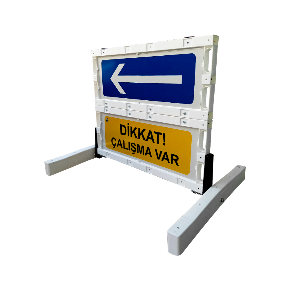 Katlanır Uyarı Levhalı Bariyer 100x91cm