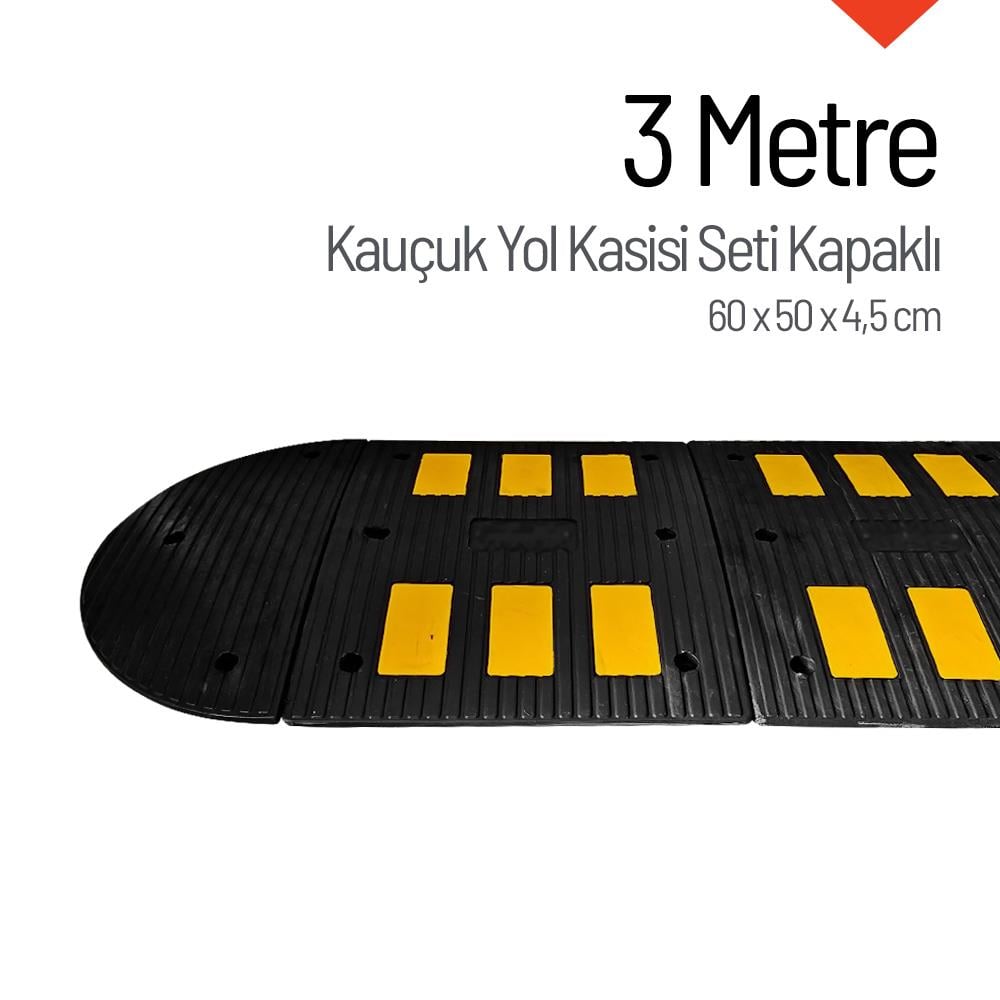 Kauçuk Hız Kesici 6 Bantlı - 3 Metre Set