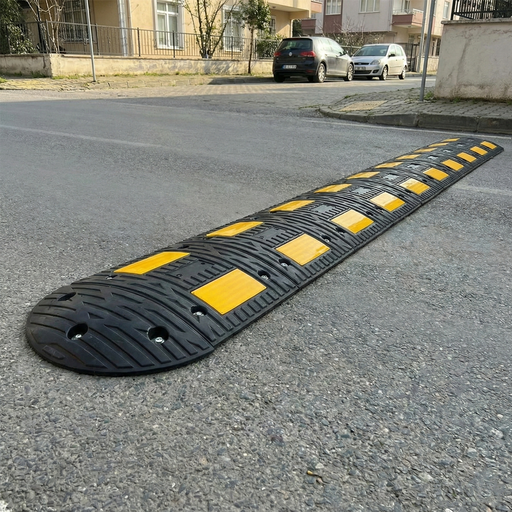 Kauçuk Hız Kesici Set Kapaklı, Yol Kasisi 4 metre - EKO