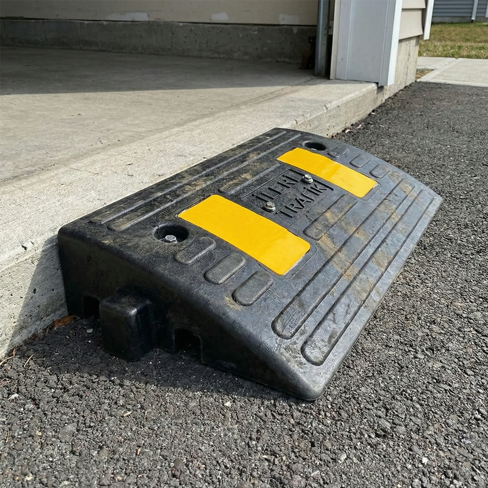 Kauçuk Kablo Kanallı Otopark Rampası - 4 Metre Set