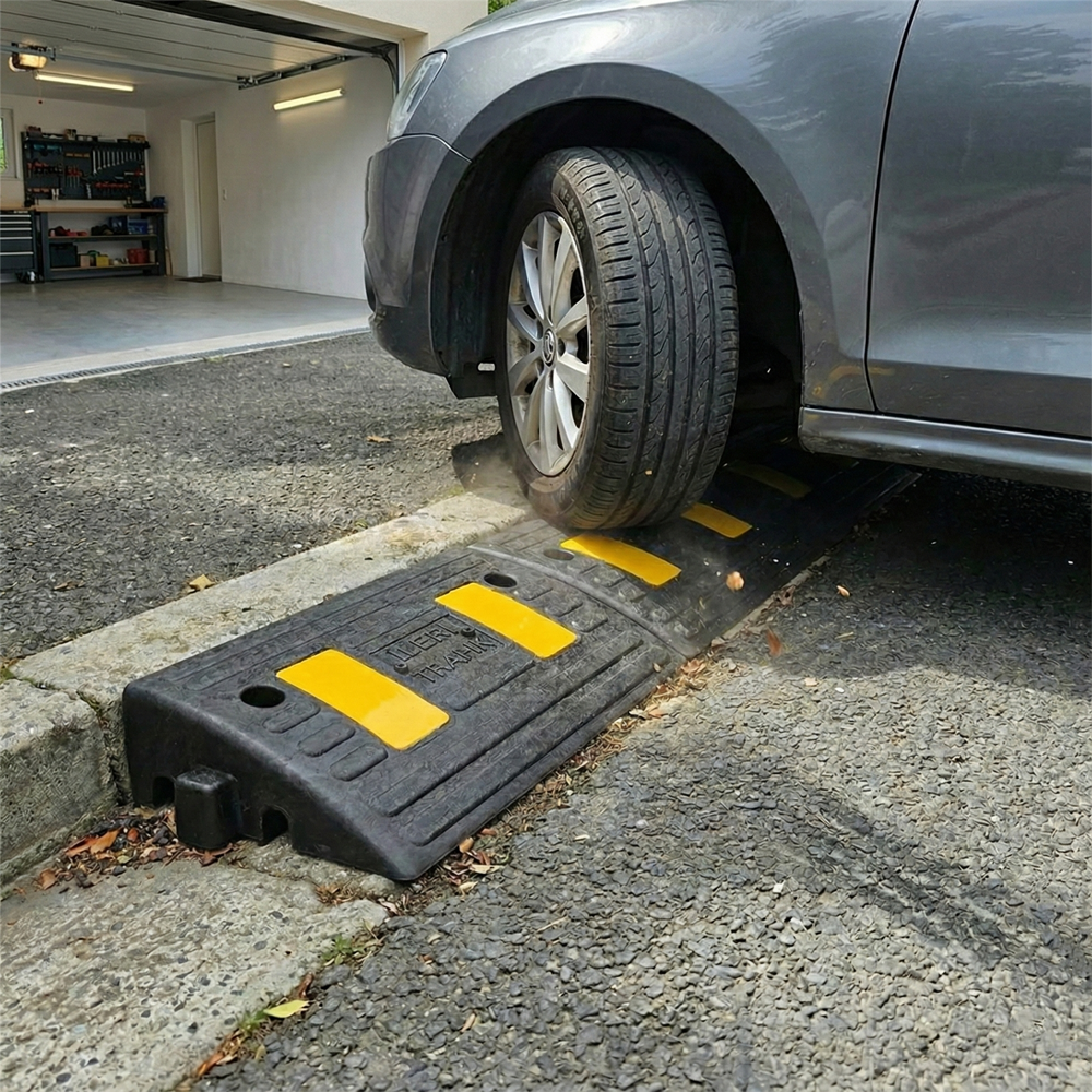 Kauçuk Kablo Kanallı Otopark Rampası - 5 Metre Set