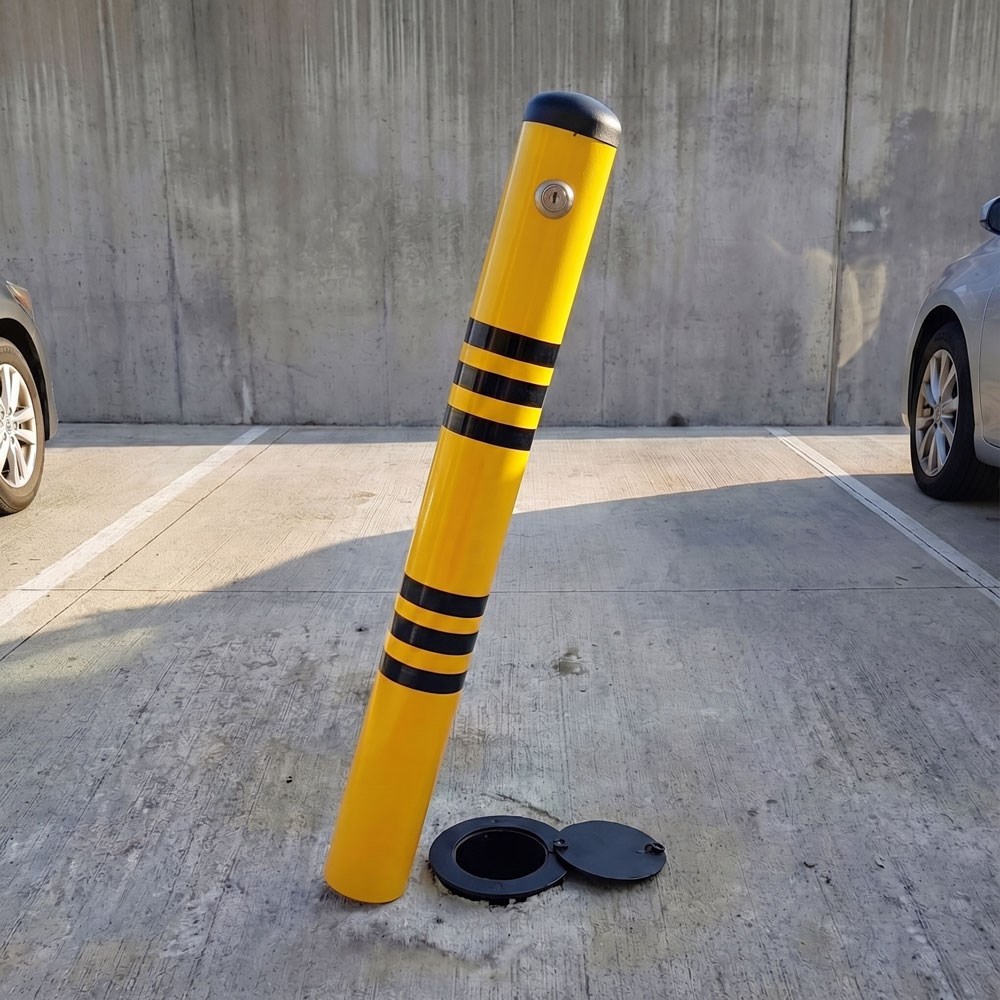 Kilitli Otopark Direği 70 cm, Çıkan Tip Ankrajlı Park Bariyeri