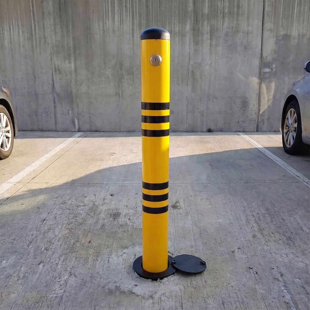 Kilitli Otopark Direği 70 cm, Çıkan Tip Ankrajlı Park Bariyeri