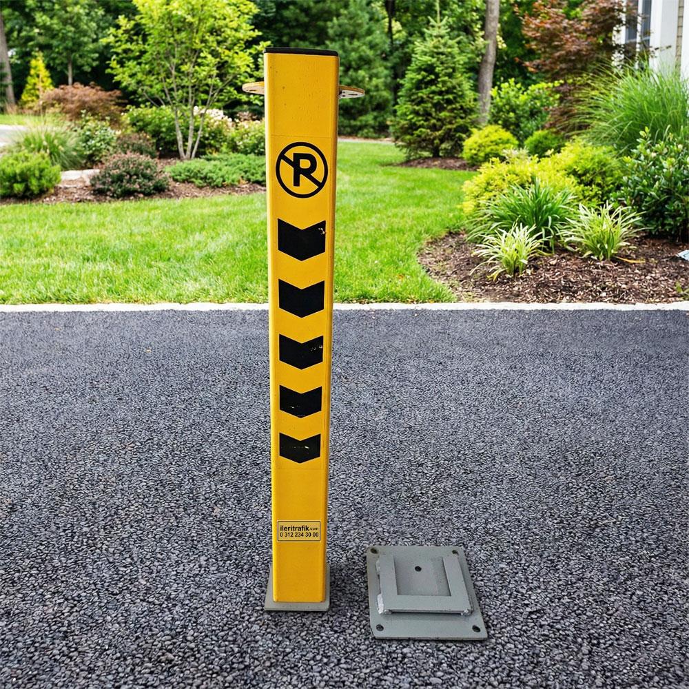 Kilitli Otopark Direği 75 cm, Kızaklı Park Bariyeri