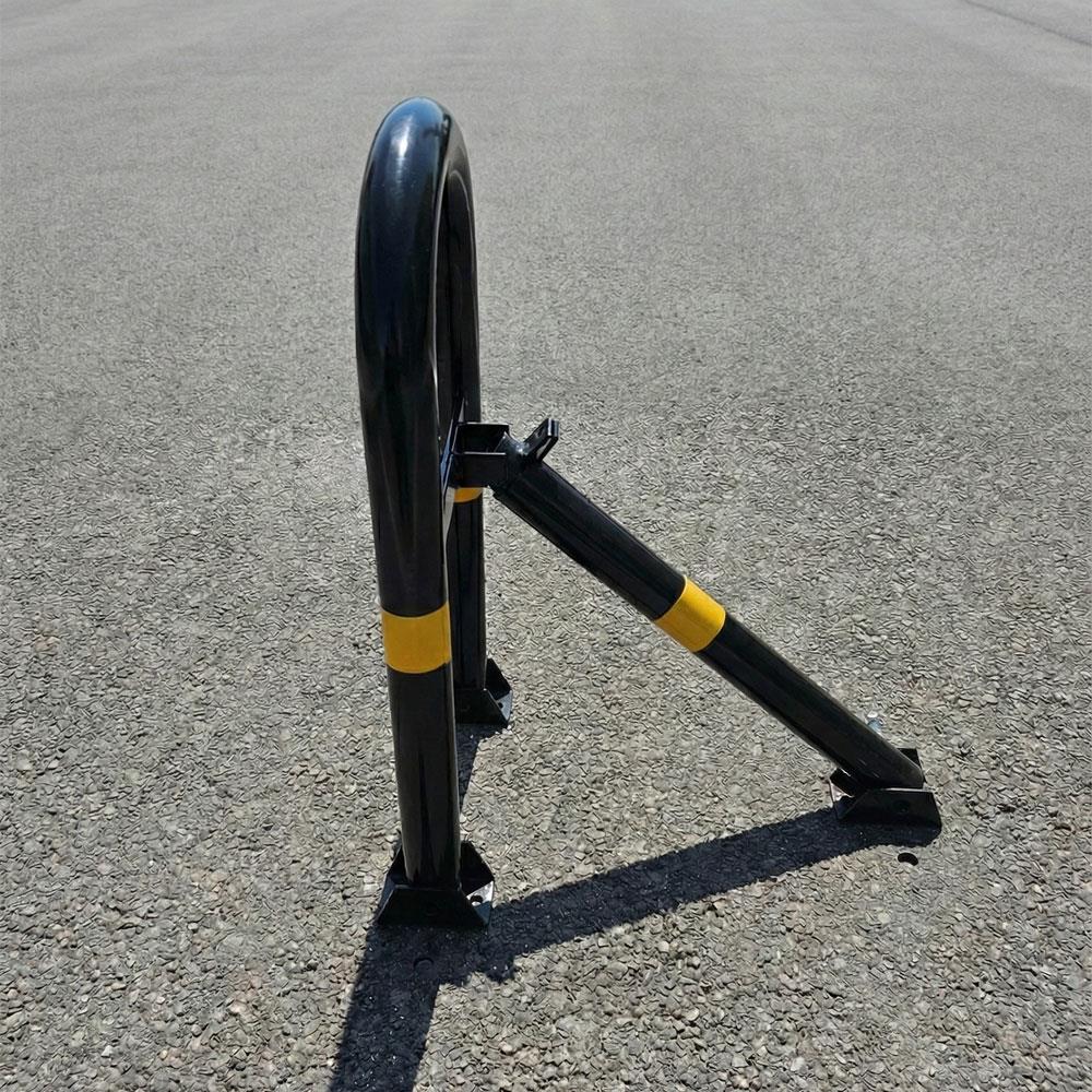 Kilitli Otopark Direği Destekli 62 cm, Yatar U Tip Park Bariyeri