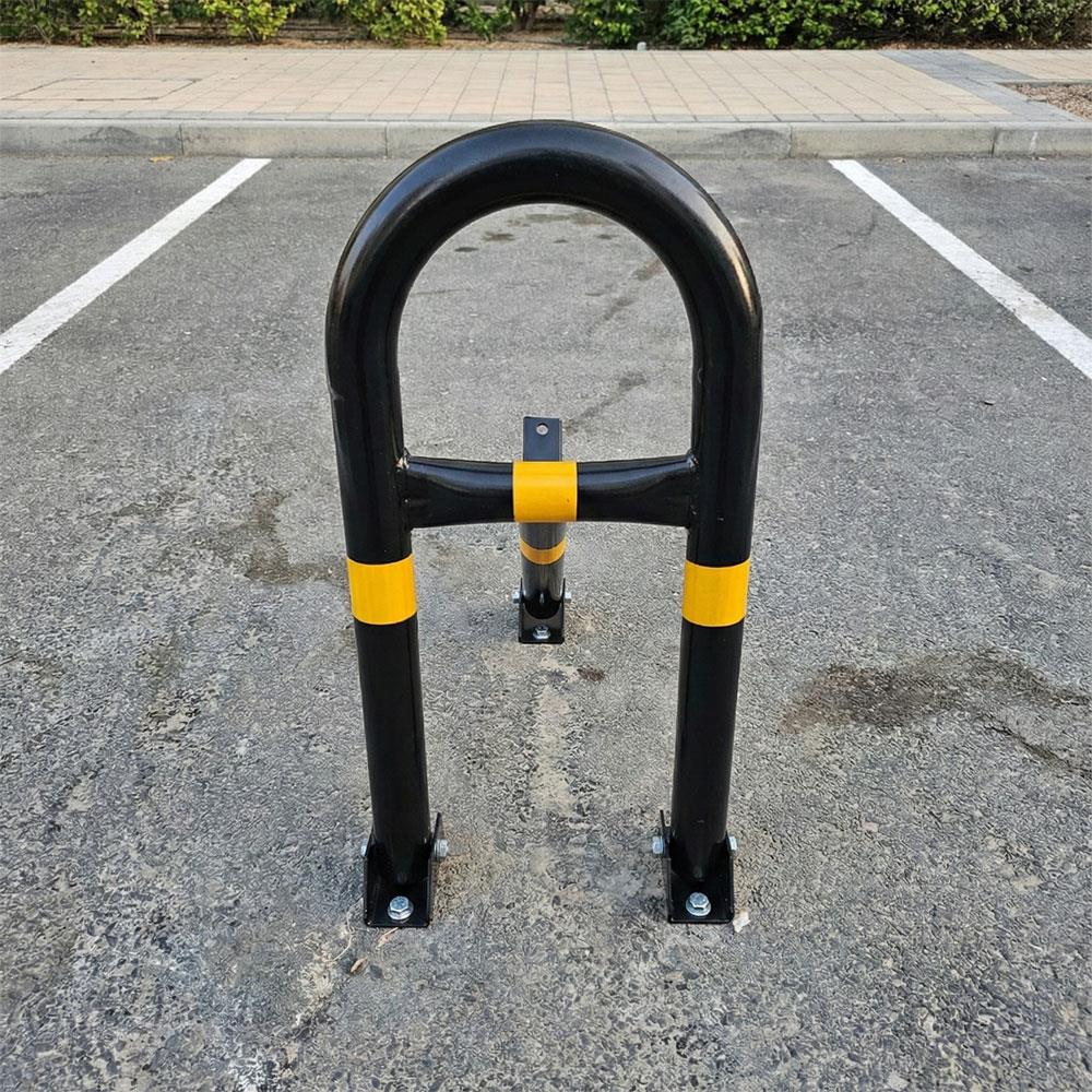Kilitli Otopark Direği Destekli 62 cm, Yatar U Tip Park Bariyeri