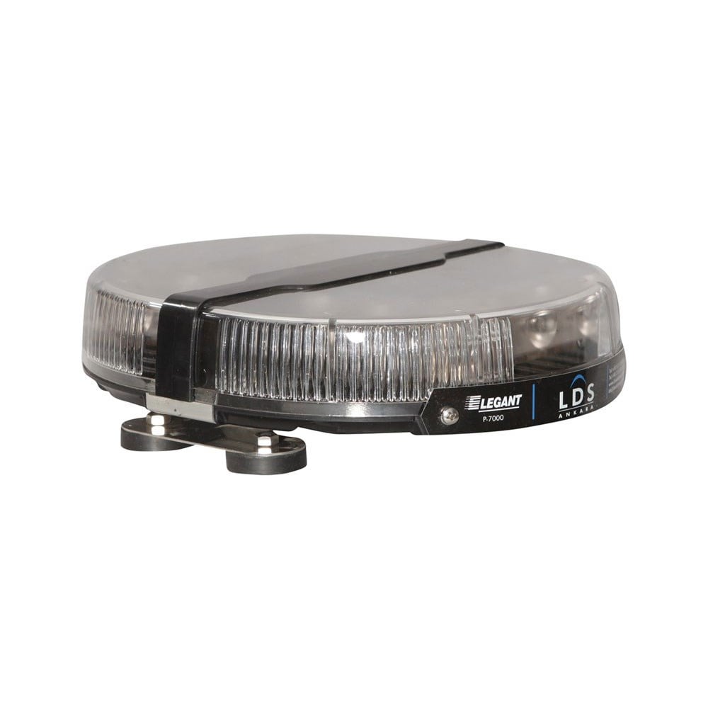 Mini Tepe Lambası Expert Mıknatıslı E-1134 Kırmızı-Mavi Şeffaf CamExpert Mini Tepe Lambaları