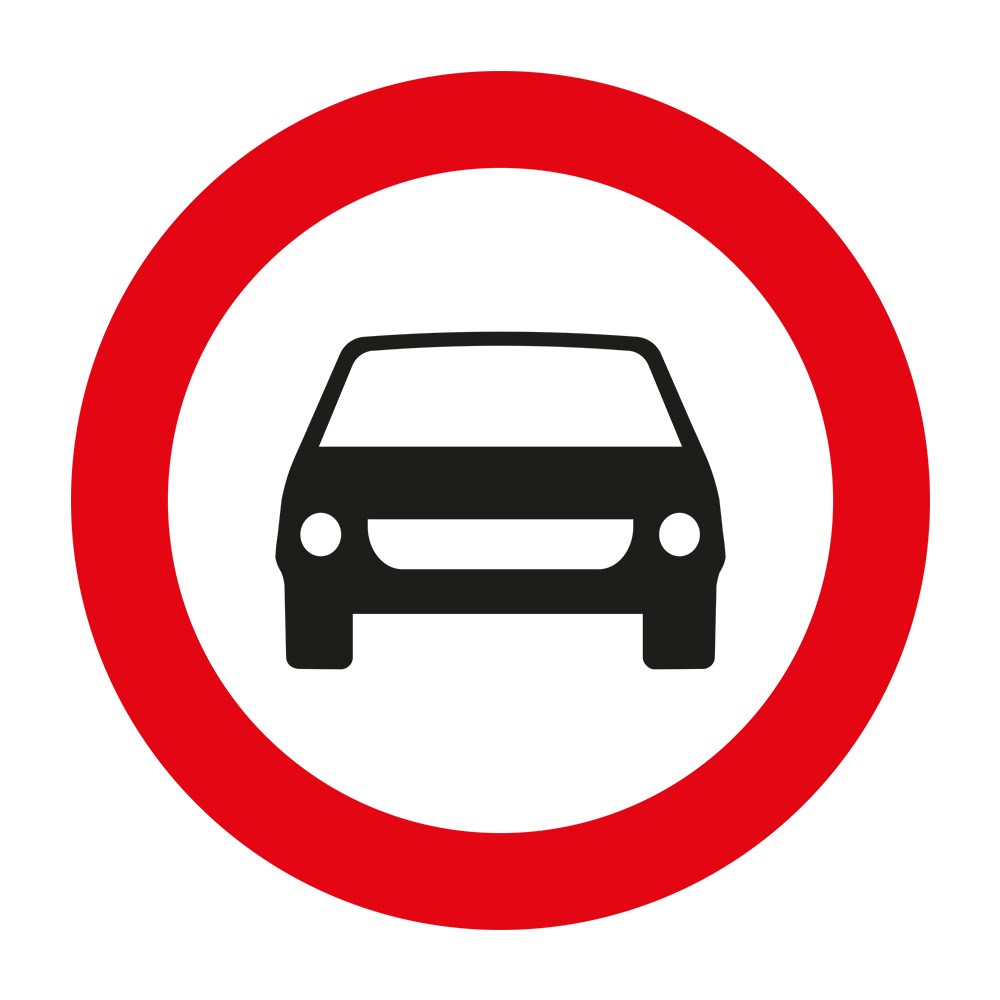 Motorlu Taşıt Trafiğine Kapalı Yol Levhası TT-6Trafik Tanzim İşaretleri