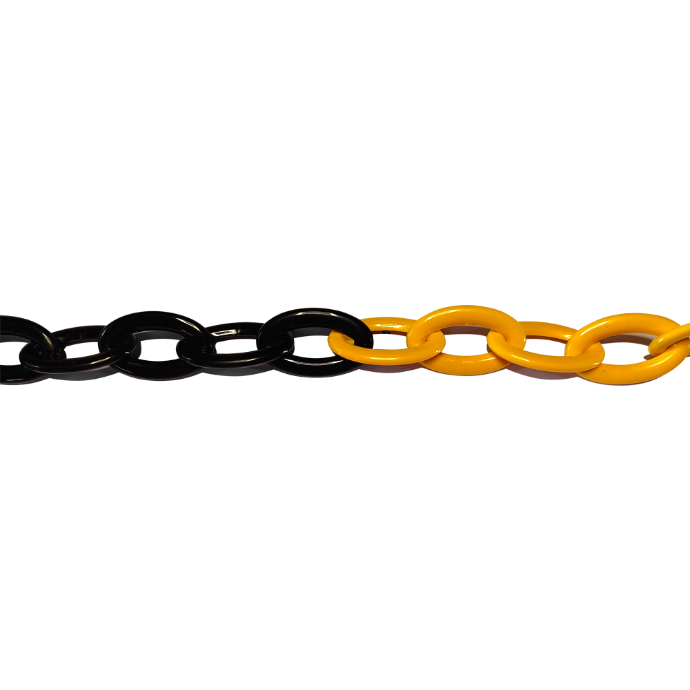 Plastik Zincir 8mm Sarı-Siyah 25 m