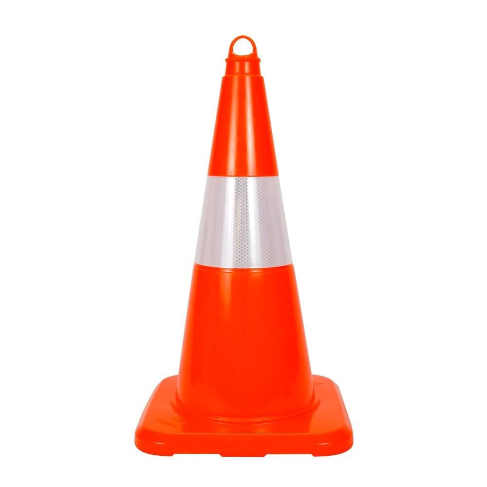5 Adet PVC Trafik Konisi 50 cm Reflektifli -Ağırlıksız Trafik Dubası Seti