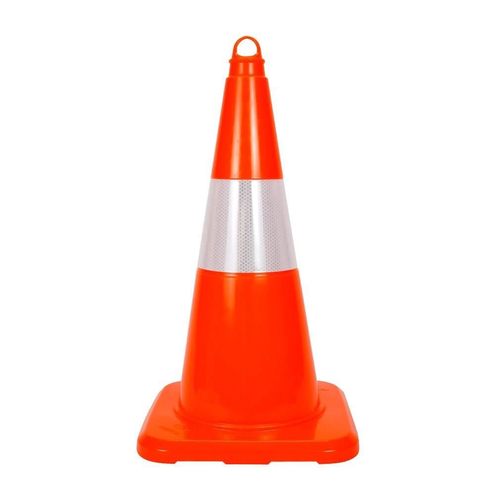 10 Adet PVC Trafik Konisi 50 cm Reflektifli Trafik Dubası Seti