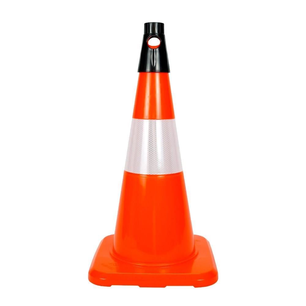 10 Adet PVC Trafik Konisi 50 cm Reflektifli Trafik Dubası Seti