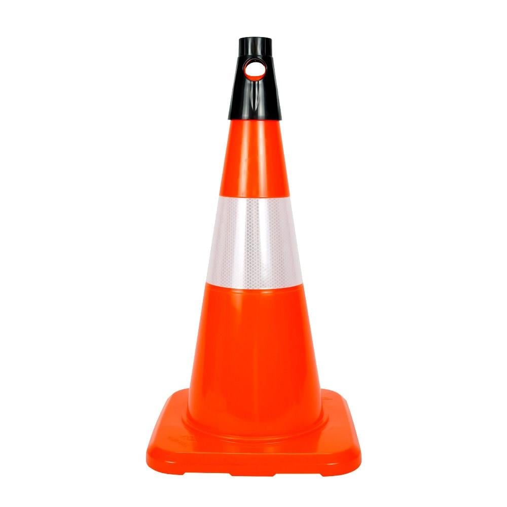 5 Adet PVC Trafik Konisi 50 cm Reflektifli -Ağırlıksız Trafik Dubası Seti