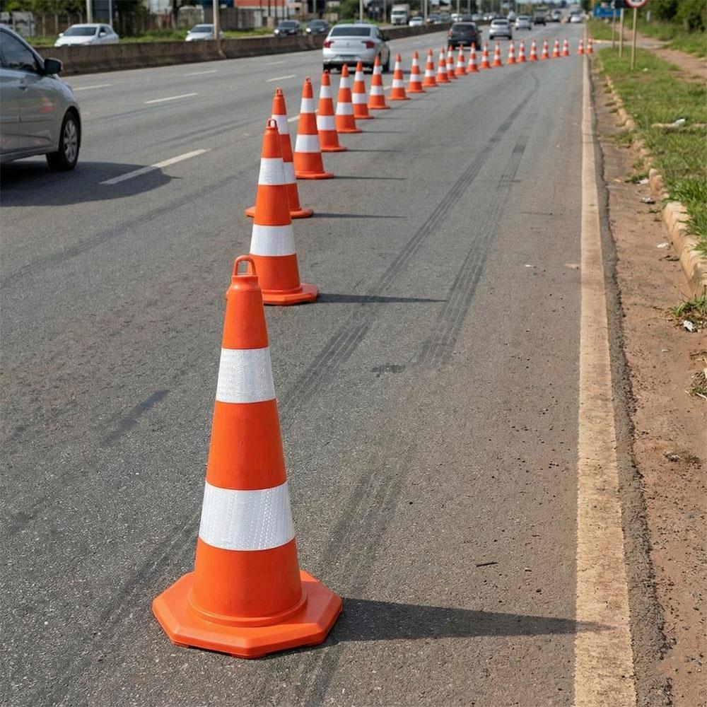 PVC Trafik Konisi 75 cm - Ağırlıksız Trafik Dubası