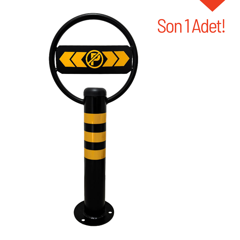 Sabit Metal Direk, Park Yapılmaz Logolu Metal Duba 80 x 32,5 cm