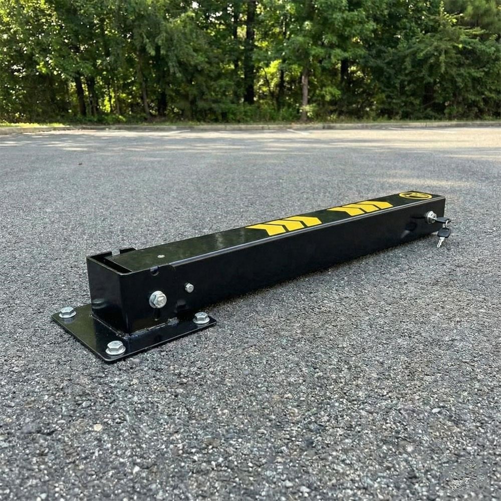 Siyah Kilitli Otopark Direği 75 cm, Yatar Tip Park Bariyeri