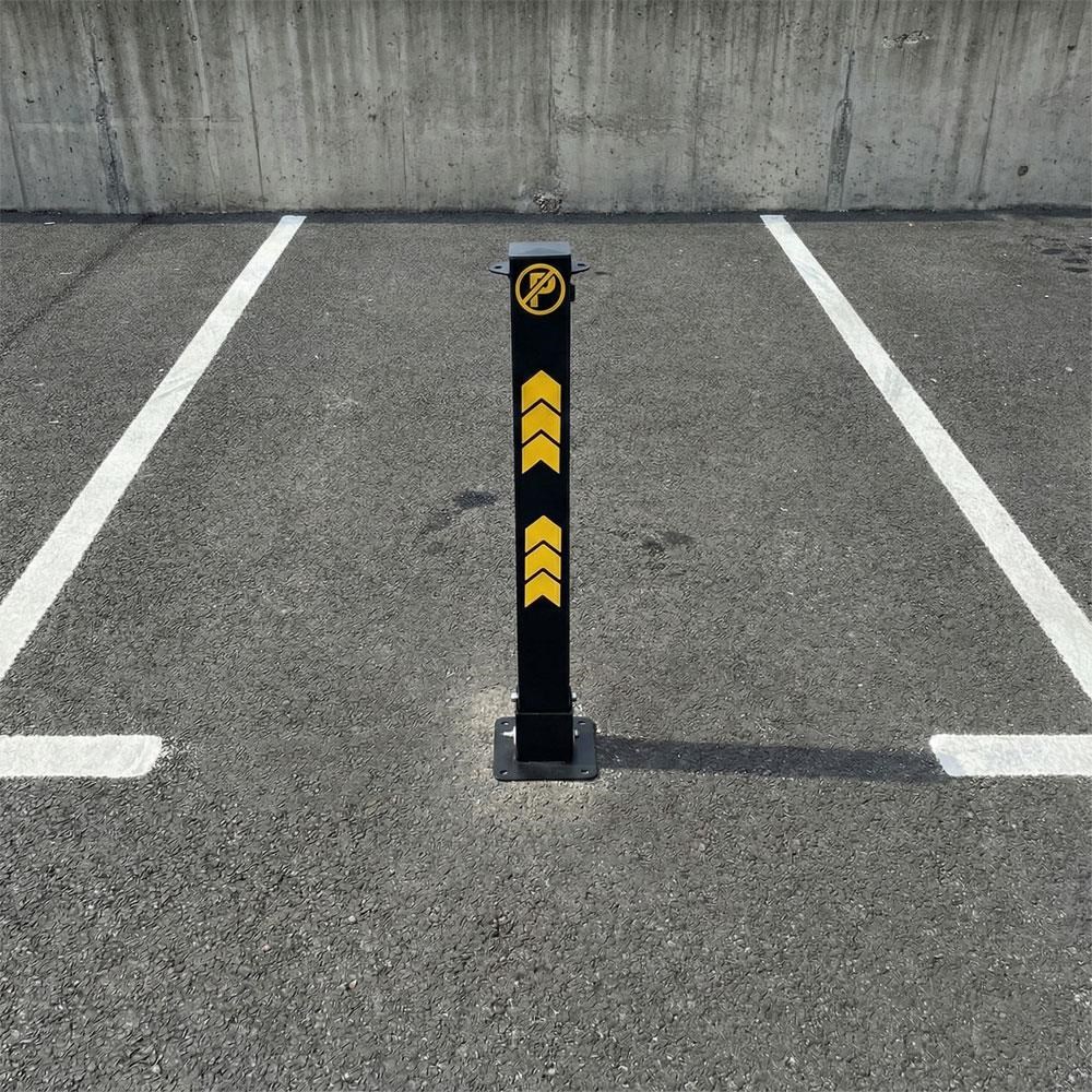 Siyah Kilitli Otopark Direği 75 cm, Yatar Tip Park Bariyeri