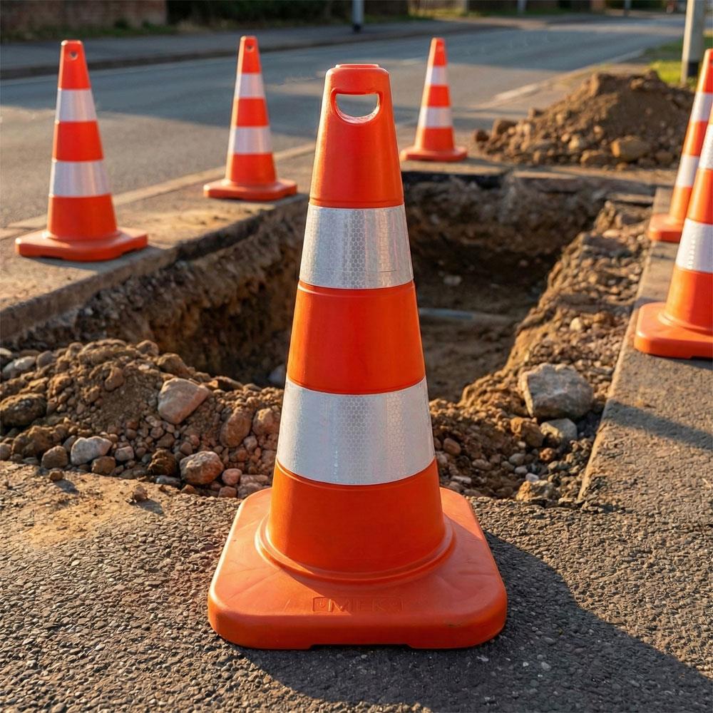 TPE Trafik Konisi 50 cm - Ağırlıksız EKO Trafik Dubası