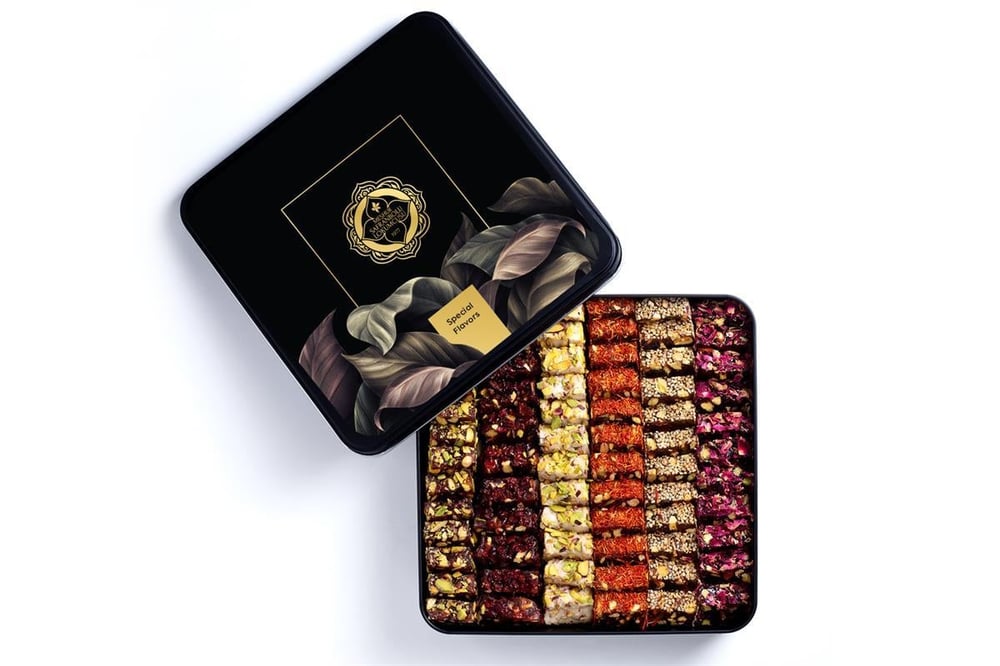 HEDİYELİK ÜRÜNLERHediyelik Metal Kutuda Karışık Fitil Lokum 1080 Gr.