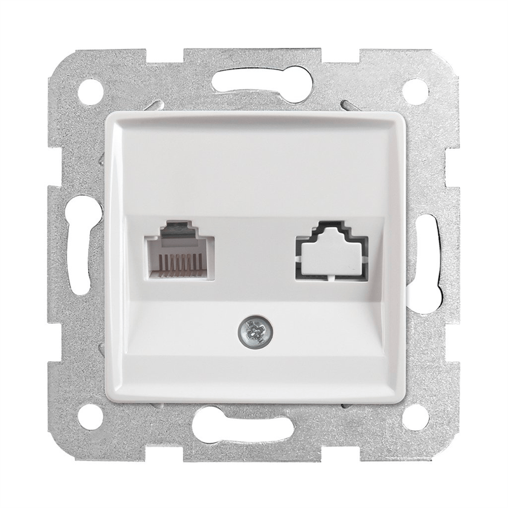 Viko Linnera/Rollina Beyaz Tekli Data CAT6 (Çerçeve Hariç)