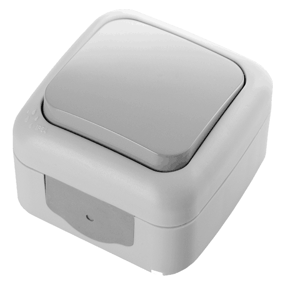 Viko Palmiye Çocuk Korumalı NemliYer Sıva Üstü Gri Anahtar