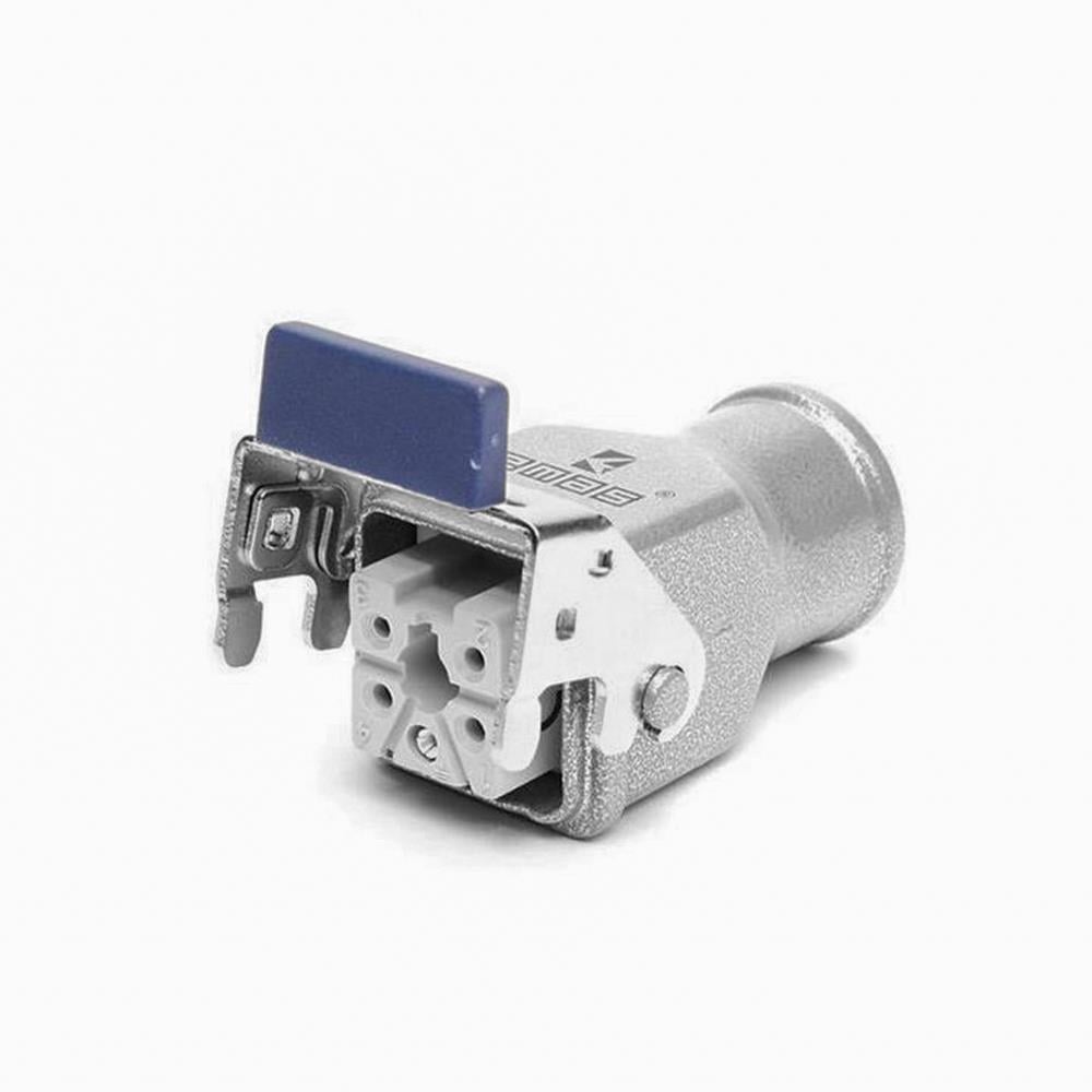 Emas EBM05PM46 Metal 5 Kontak Makine Tipi Priz 10A Alttan Girişli 1 Metal Mandallı