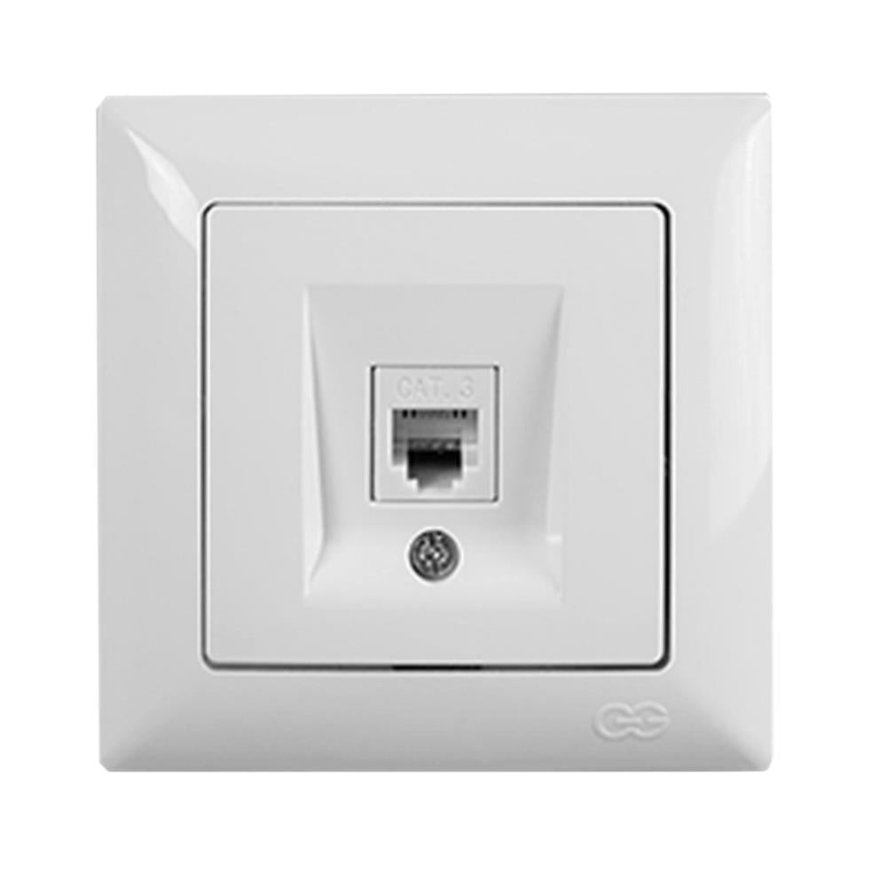 Günsan Visage Simple Beyaz Nümeris Telefon Priz (Çerçeve Hariç)