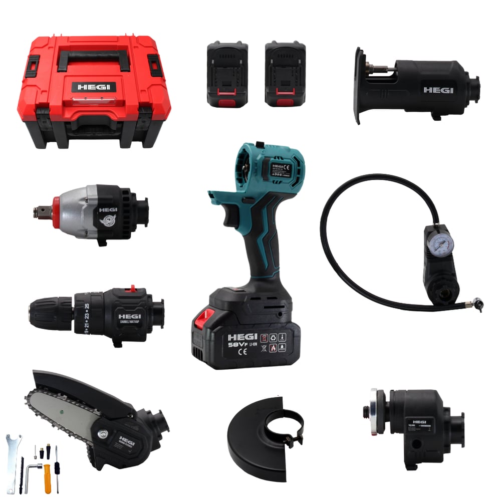 HEGI 6 BAŞLIKLI ÇOK AMAÇLI ŞARJLI SET TAKIMI