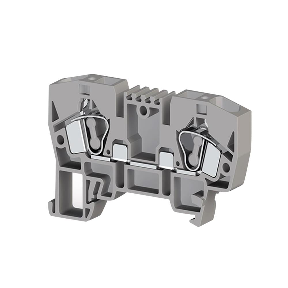 Klemsan 306249 YBK 6 Gri 6mm², Yay bağlantılı, 1 giriş 1 çıkış geçiş klemensi, Yalıtım Malzemesi PA, Gri