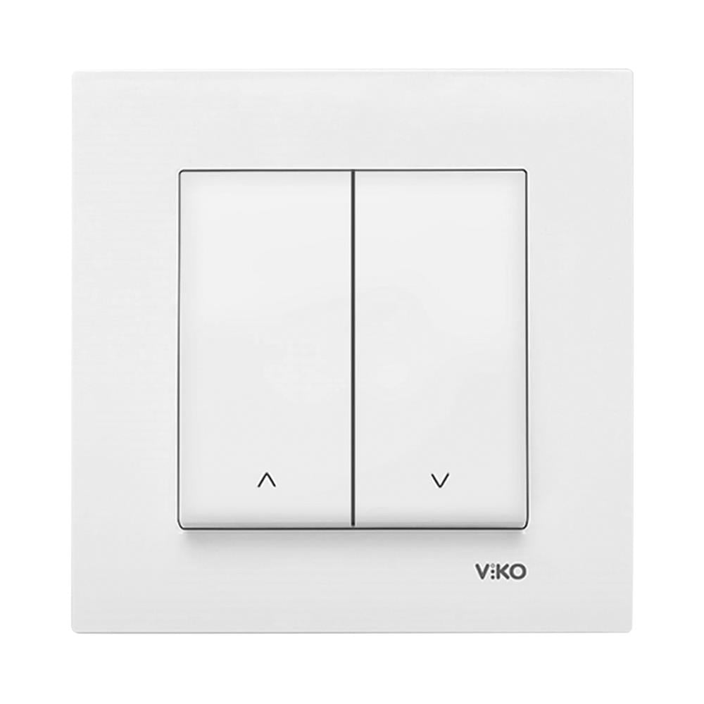 Viko Karre/Meridian Beyaz Jaluzi Kumanda Anahtarı (Çerçeve Hariç)