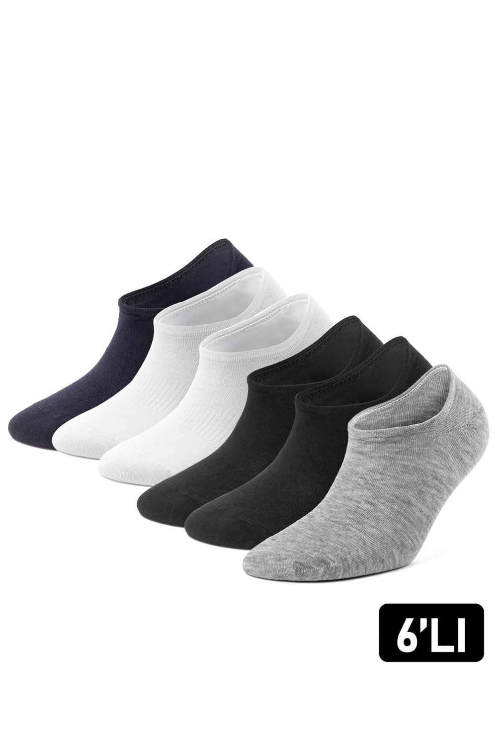 Just Inner Erkek Çorap 6'lı Sneaker (Bambu)