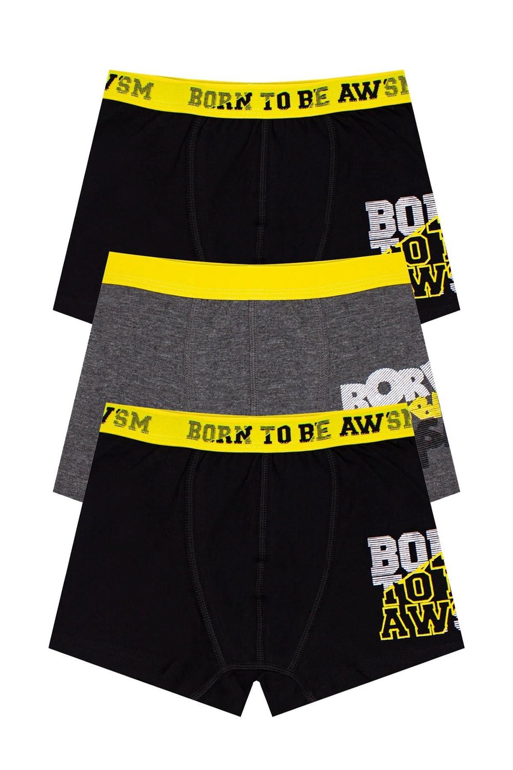 Öts Erkek Çocuk Boxer 3'lü Baskılı (%96 Pamuk - %4 Elastan)