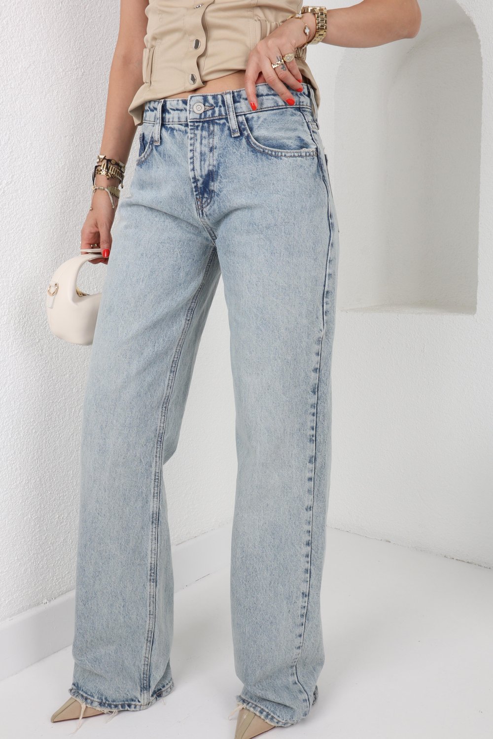 Açık Mavi Staight Fit Jean(1776-1)