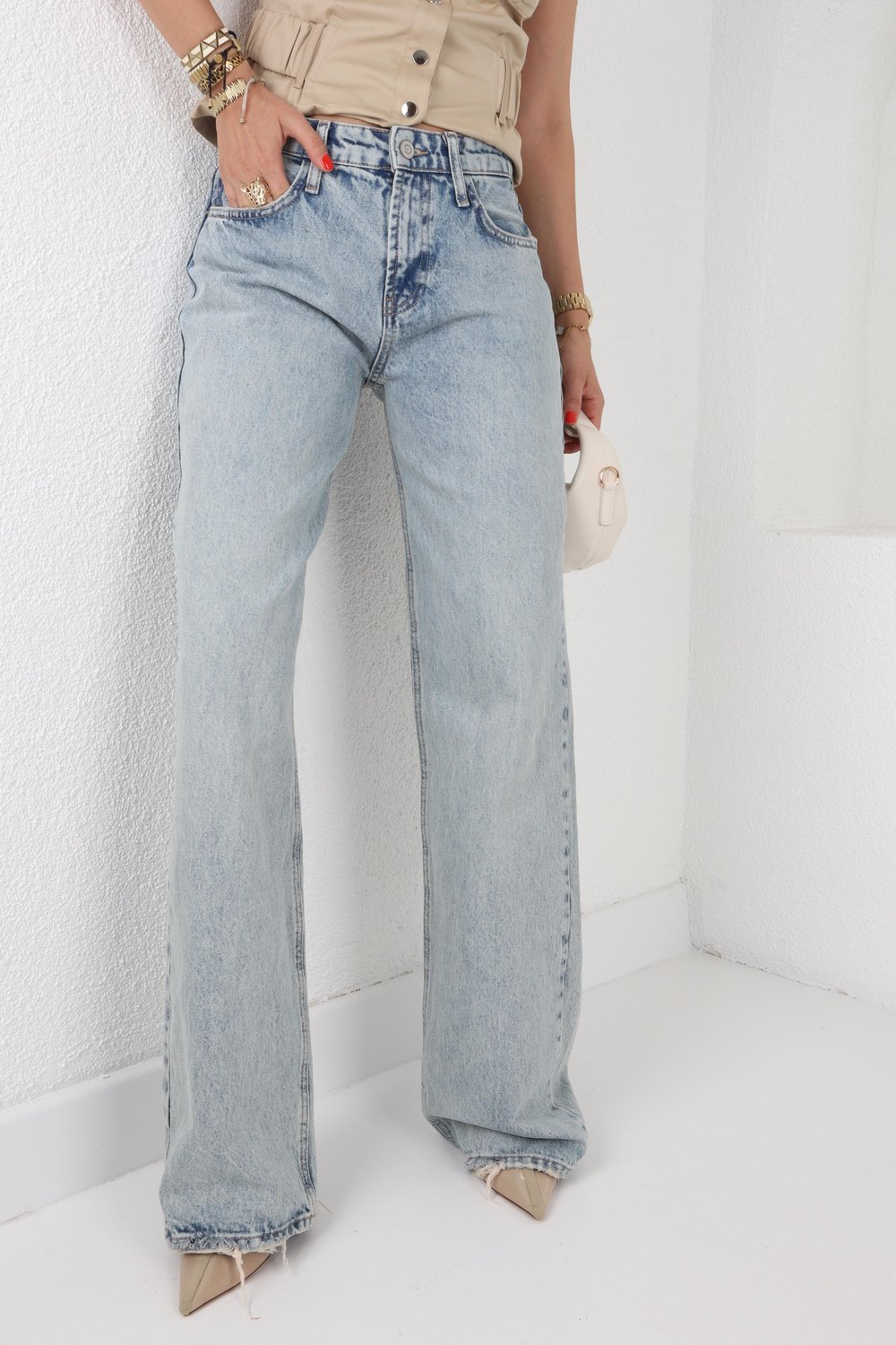 Açık Mavi Staight Fit Jean(1776-1)