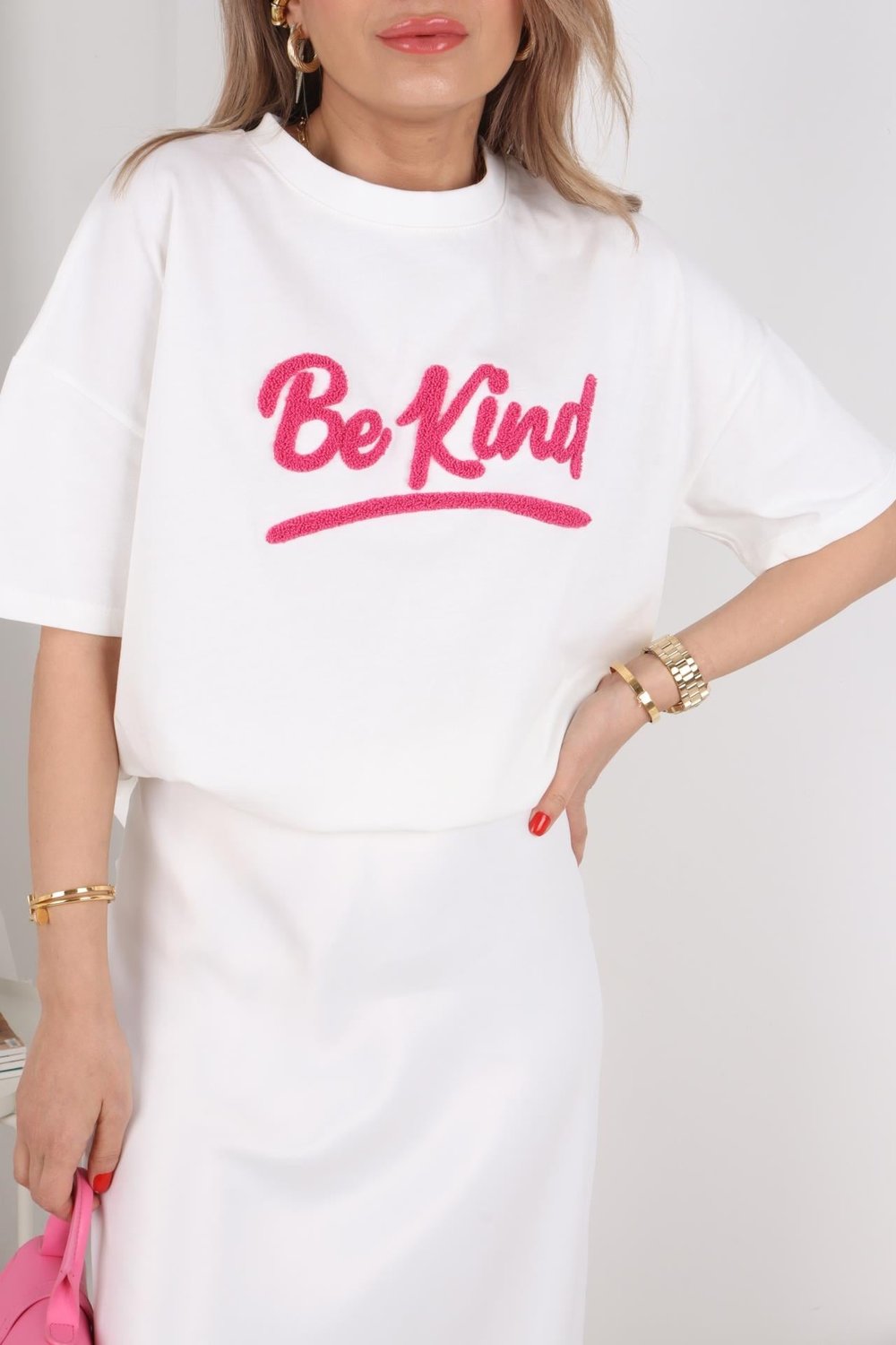 Be Kind Nakışlı Basic Tshirt