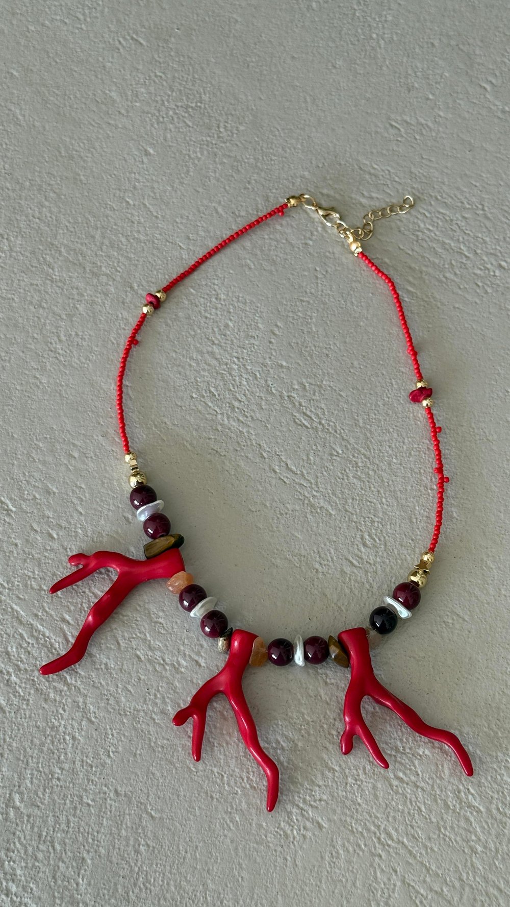 Bordo Mrecan Kolye