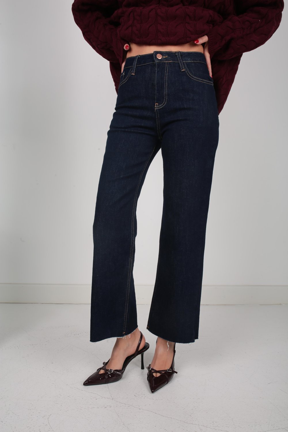 Hıgh Rise Lacivert BootCut Jean(1994)