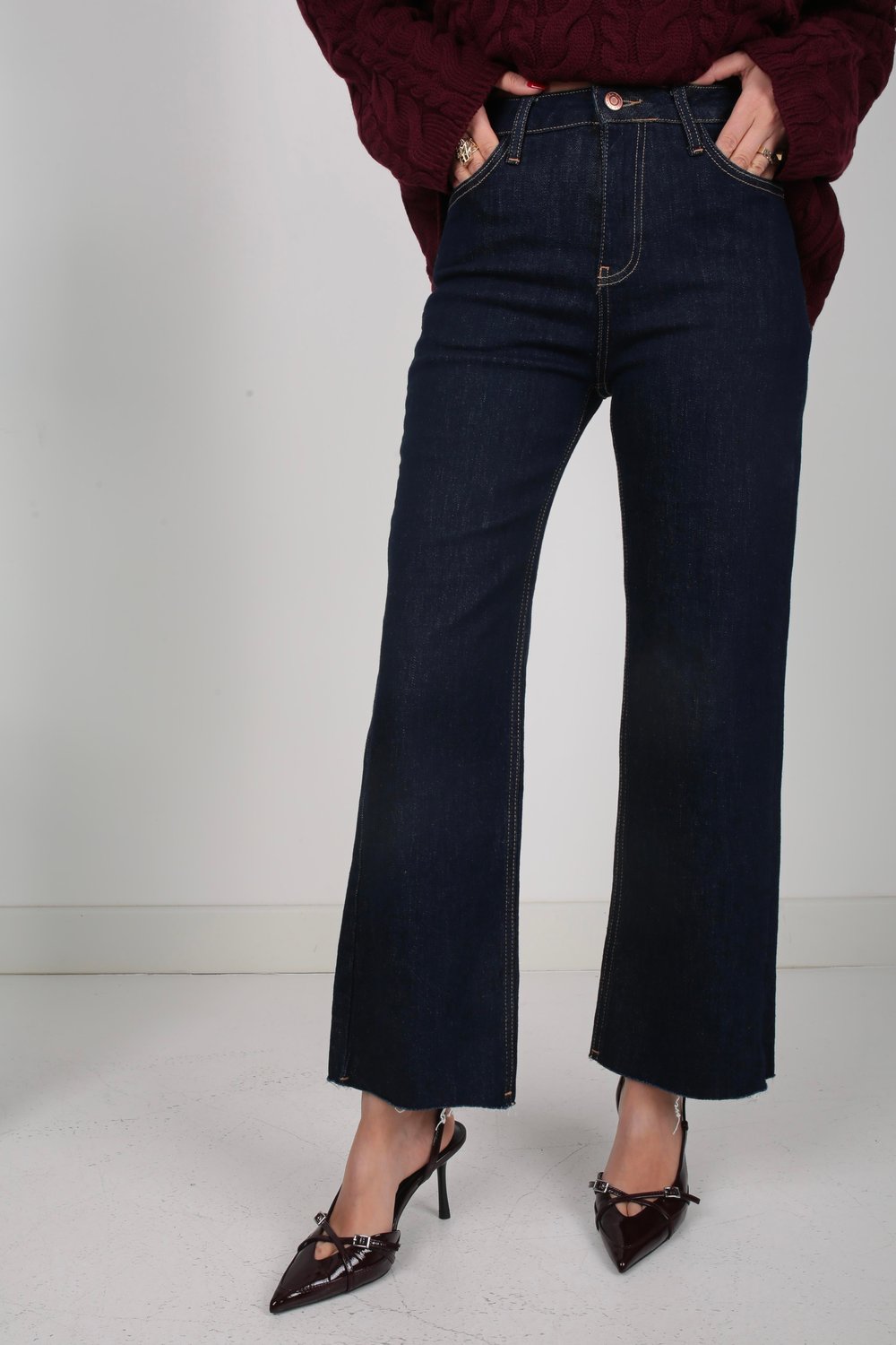 Hıgh Rise Lacivert BootCut Jean(1994)