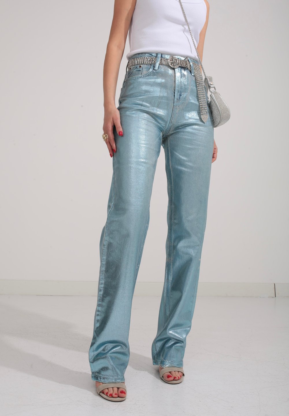 Mavi Metalik Jean