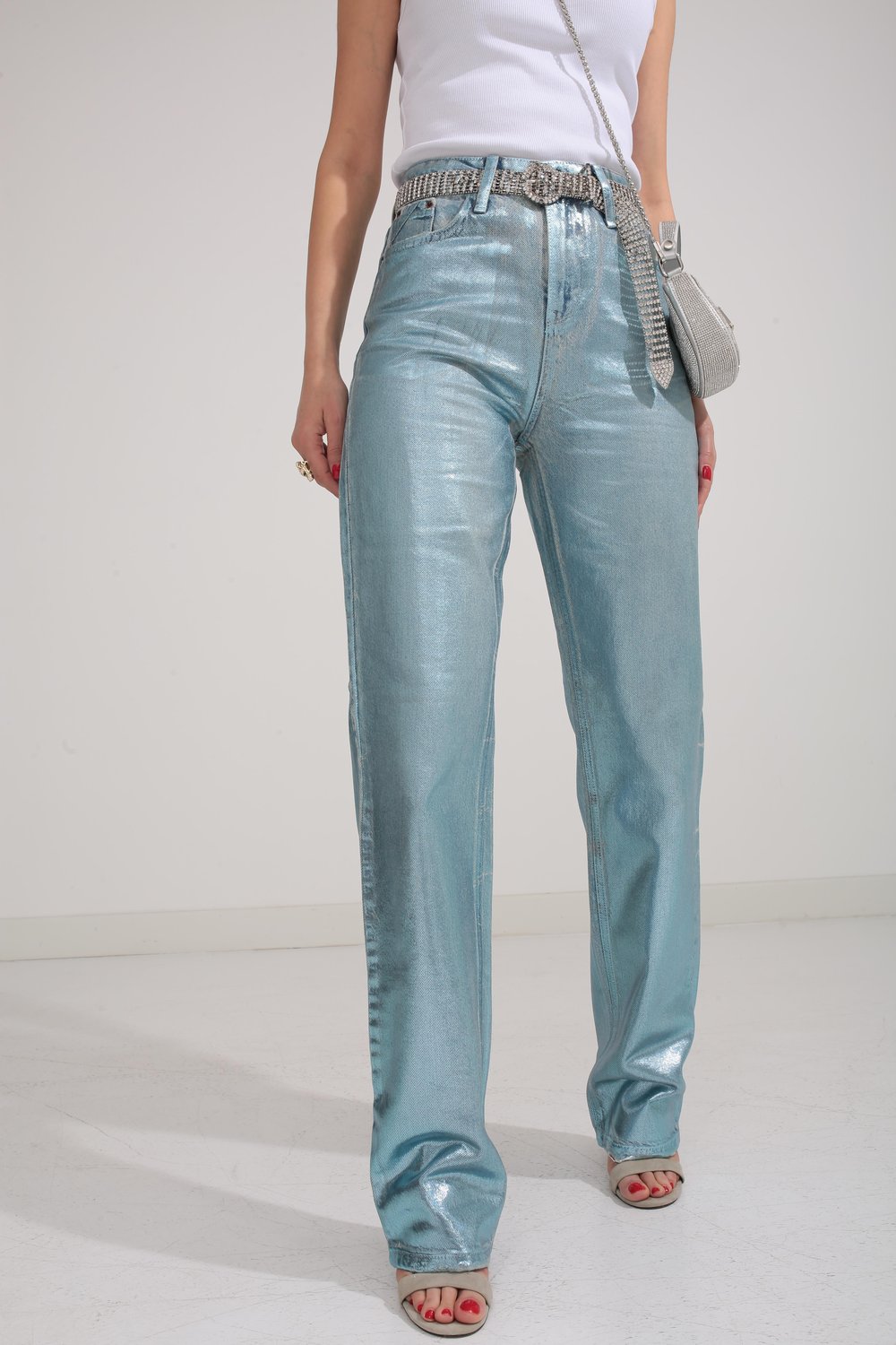 Mavi Metalik Jean