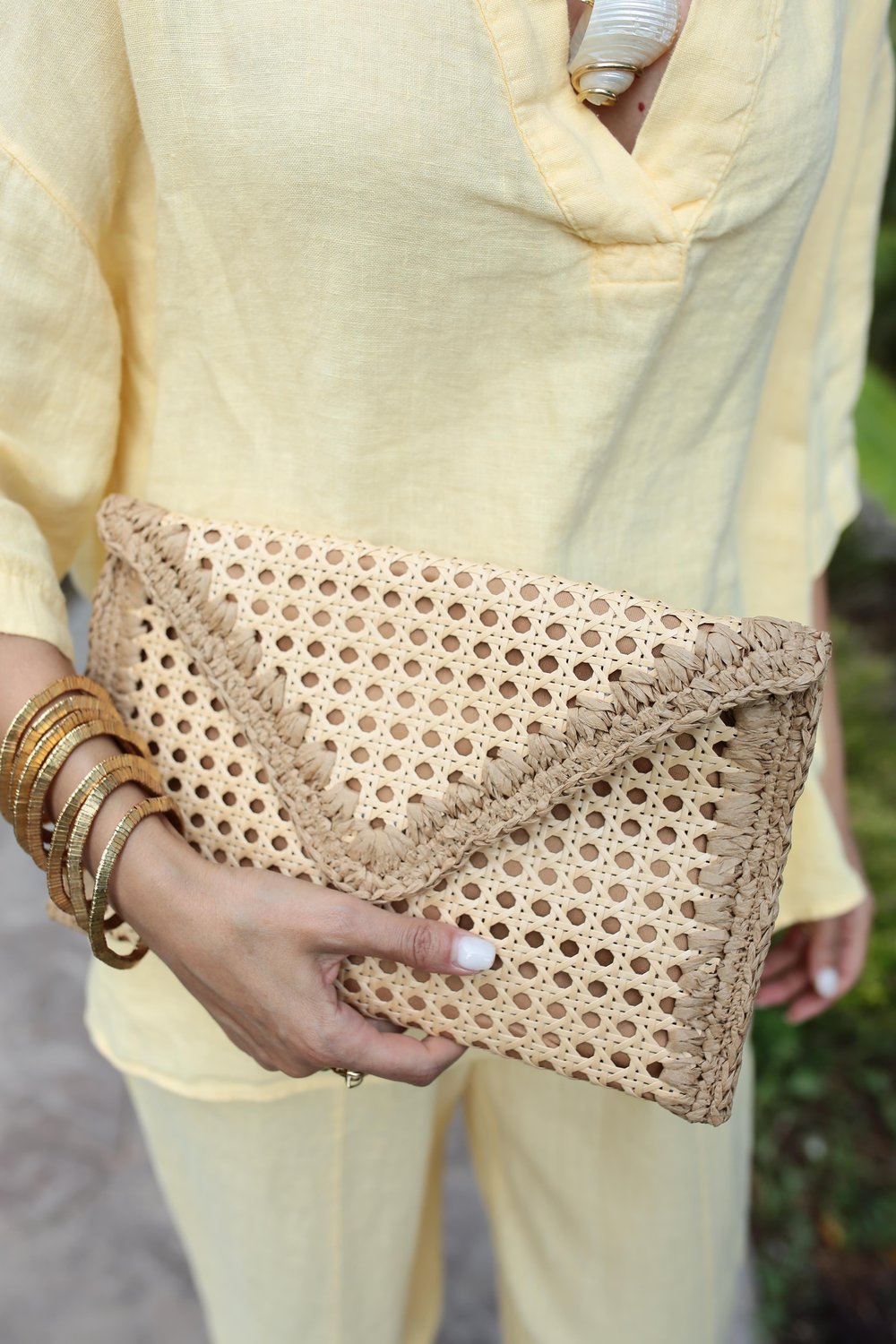 Vizon Beige Zarf Çanta