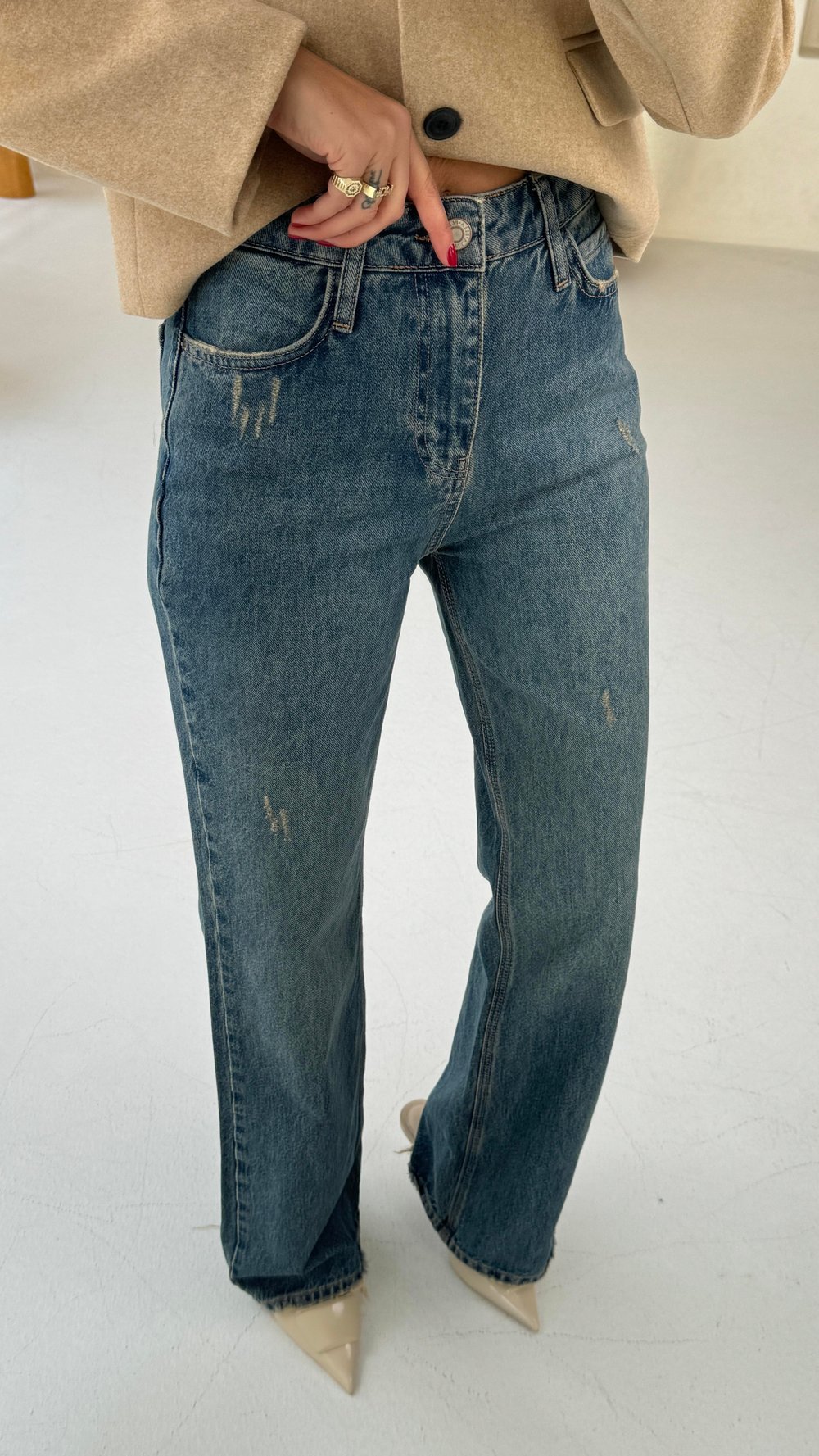 Yıkamalı Bootcut Jean(1909-1)