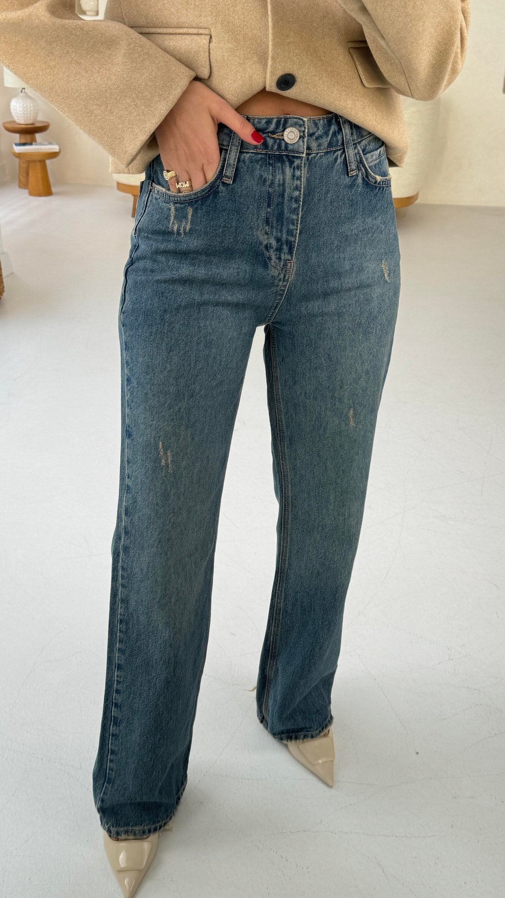 Yıkamalı Bootcut Jean(1909-1)